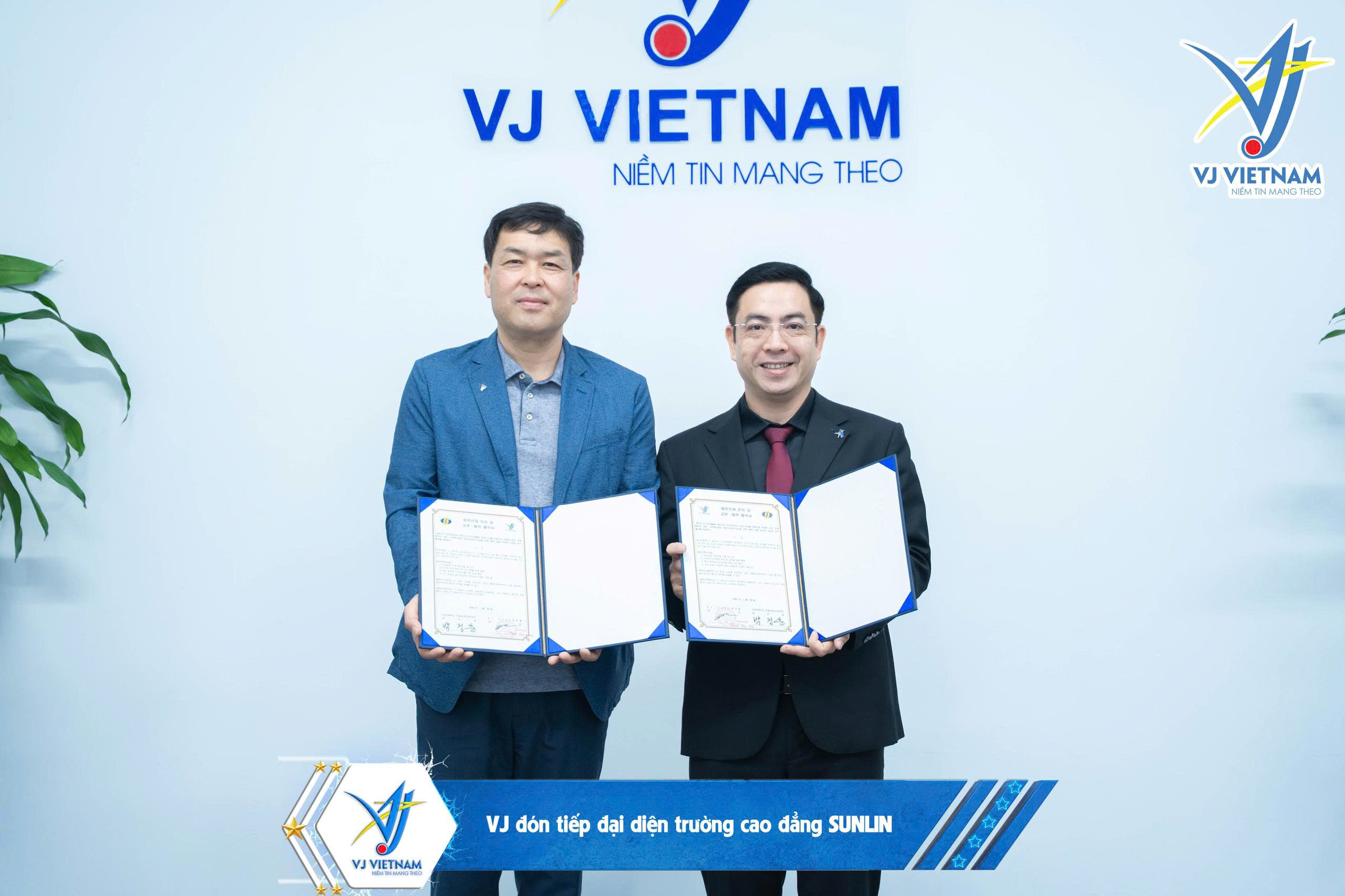Trường Sunlin & VJ ký kết hợp tác